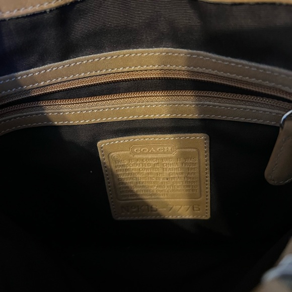 Vintage 1992 Coach Hampton Lunch Tote Tan Leather | Needs Repair - Picture 3 of 12